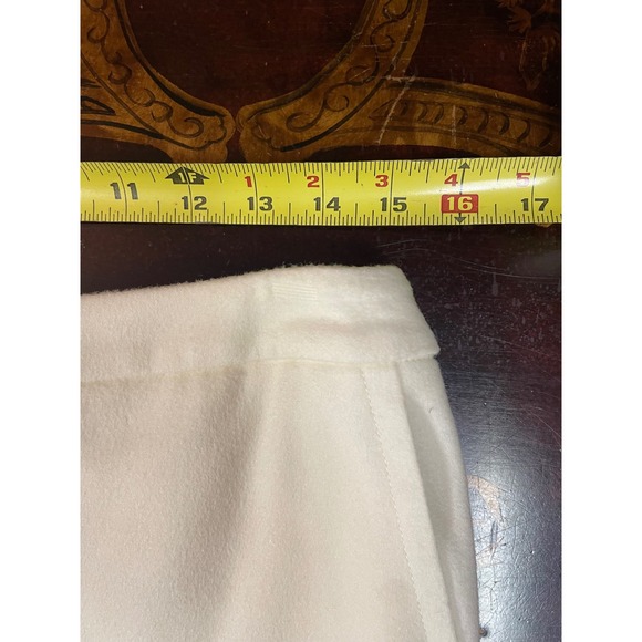 Max Mara Cream 100% Virgin Wool Pencil Skirt Classic Career Minimalist Luxury 8 - Picture 5 of 7